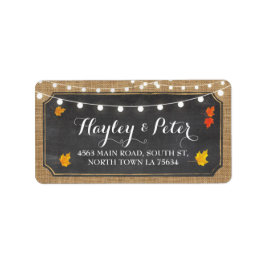 Folhas de outono Elegantes Etiquetas de endereço L