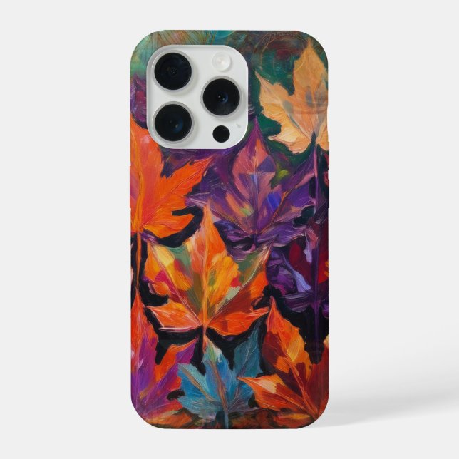 Folhas de Outono em Cascata, Design Colorido de Ou (Verso)