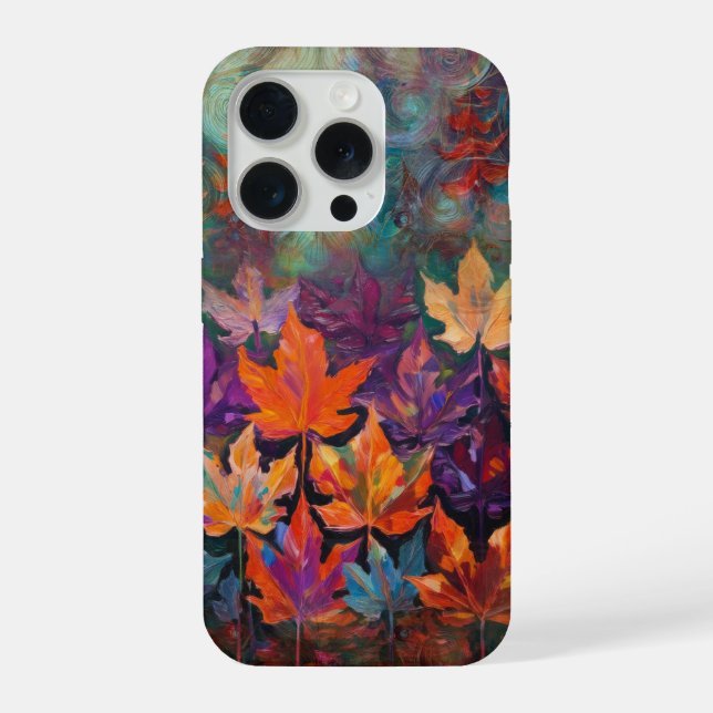 Folhas de Outono em Cascata, Design Colorido de Ou (Verso)