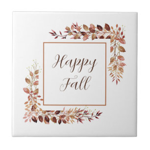 Folhas de outono enquadram com texto personalizáve