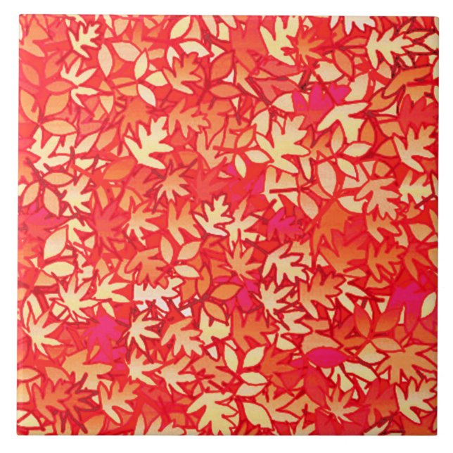 Folhas de outono, laranja de coral (Frente)