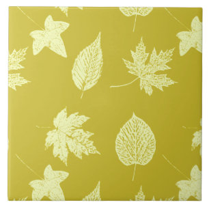 Folhas de outono - mostarda e amarelo claro