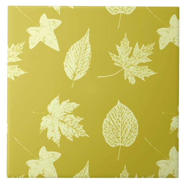 Folhas de outono - mostarda e amarelo claro (Frente)
