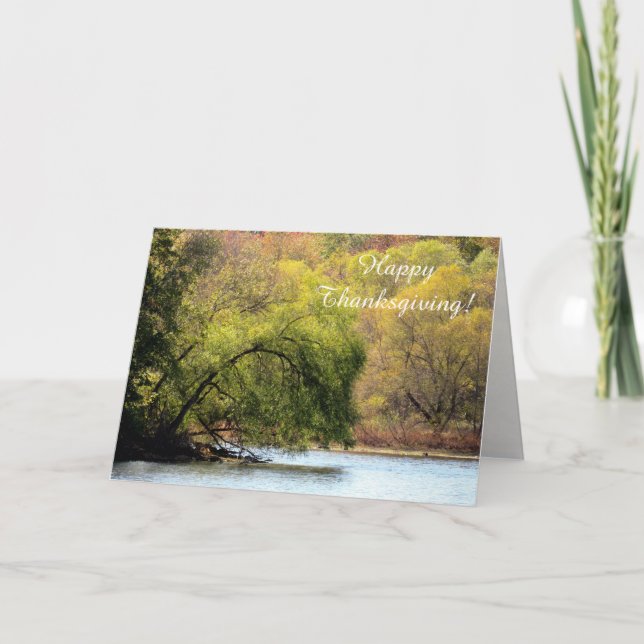 Folhas de outono no NJ - Cartão de Ação de Graças (Frente)