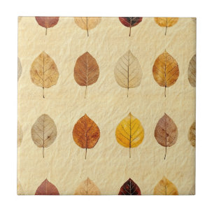 Folhas de Outono Pressionadas Vintage Dourado Marr