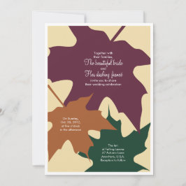 Folhas de outono que wedding convite - misturado