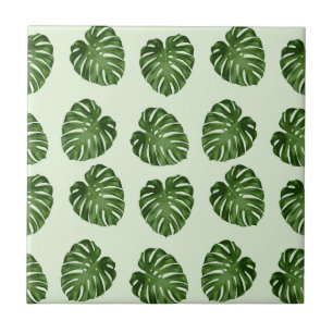 Folhas de Palma, Folhas Verdes, Padrão Tropical