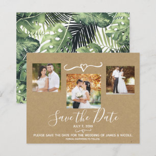 Folhas de Palma Tropical Casamento Foto Salva a Da