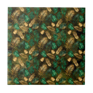 Folhas de Palmeira Tropicais Amarelo Verde da Selv