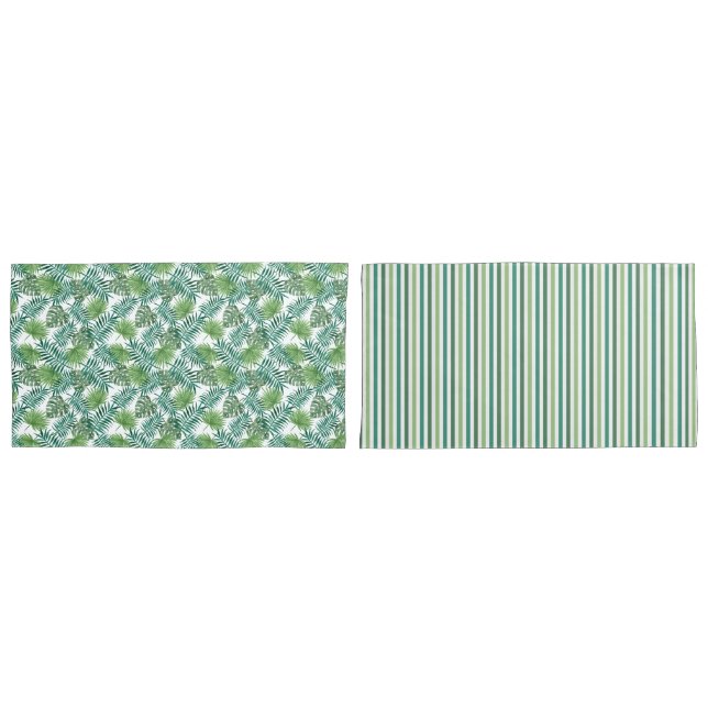 Folhas de Palmeira Tropical da Selva e Padrão de L (Frente - conjunto)