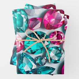 Folhas de Papel Coloridas de Arrasto de Joias