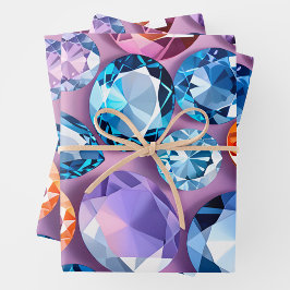 Folhas de Papel Coloridas de Arrasto de Joias