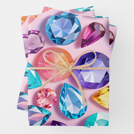 Folhas de Papel Coloridas de Arrasto de Joias