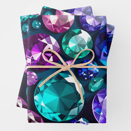 Folhas de Papel Coloridas de Arrasto de Joias