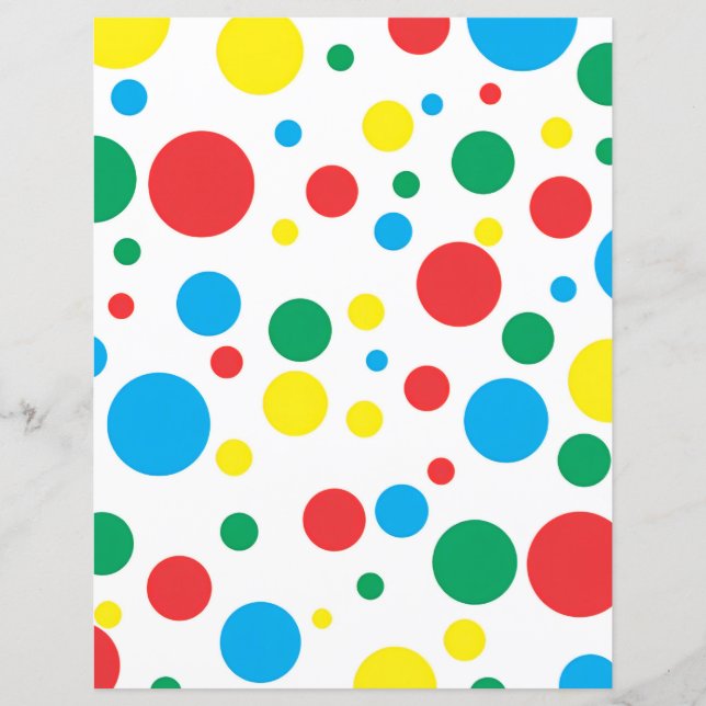 Folhas de Papel Coloridas do Bolinhas (Frente)