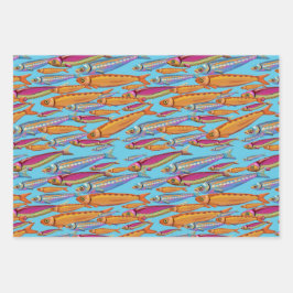 Folhas De Papel Coloridas Para Embalagem De Peixes