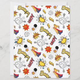 Folhas de papel com padrão de quadrinhos