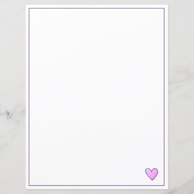 Folhas de Papel - Coração Rosa Miami (Frente)