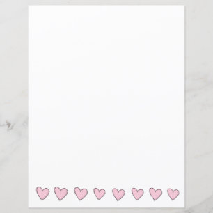 Folhas de Papel - Corações Rosa