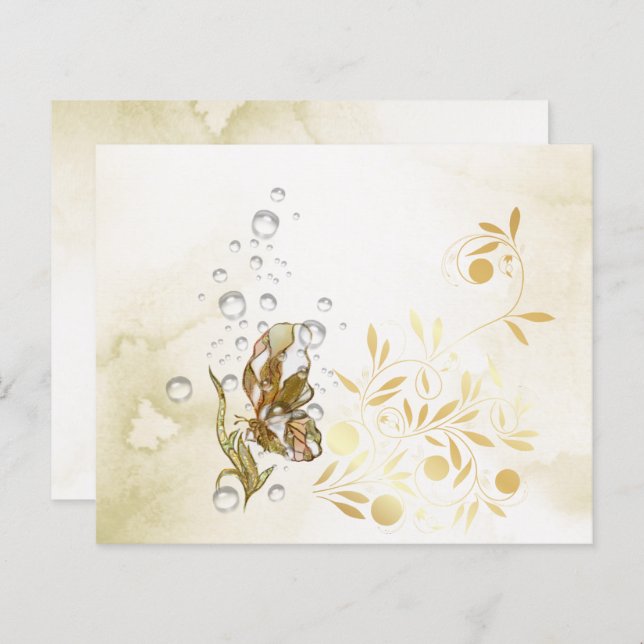 Folhas de papel da Borboleta Elegante e da Pearl F (Frente/Verso)