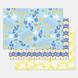 Folhas de Papel de Embalagem de Hannukah