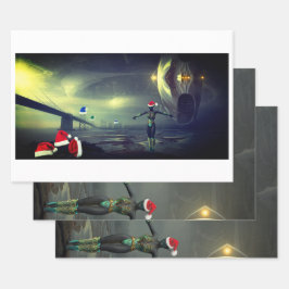 Folhas de papel de embrulho de alienígena