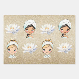 Folhas de papel de enrolamento de dia spa