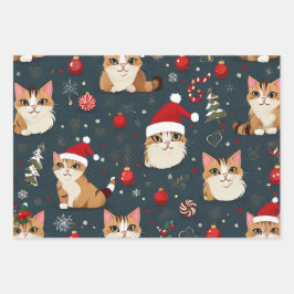 Folhas de Papel de Moldagem de Natal de Kitten