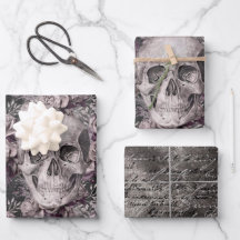 Folhas de Papel de Quebra Gótica Escura e Moldagem