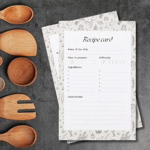 Folhas de Papel de Receitas da Sua Família