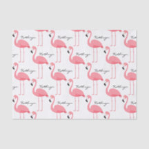 Folhas de Papel de Tecido Flamingos Personalizadas