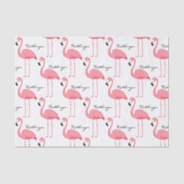 Folhas de Papel de Tecido Flamingos Personalizadas