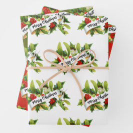 Folhas de Papel Mistletoalegre de Natal