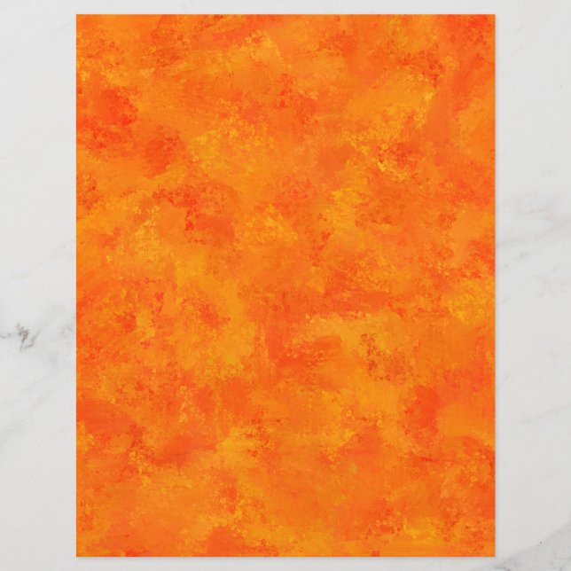 Folhas de Papel Padrão de Abstrato Laranja (Frente)