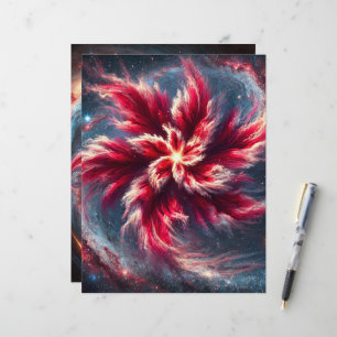 Folhas de Papel Scrapbook Floral Galaxy Poinsettia