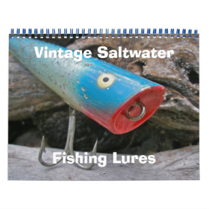 Folhas de Pesca de Salva de Vintage Calendário