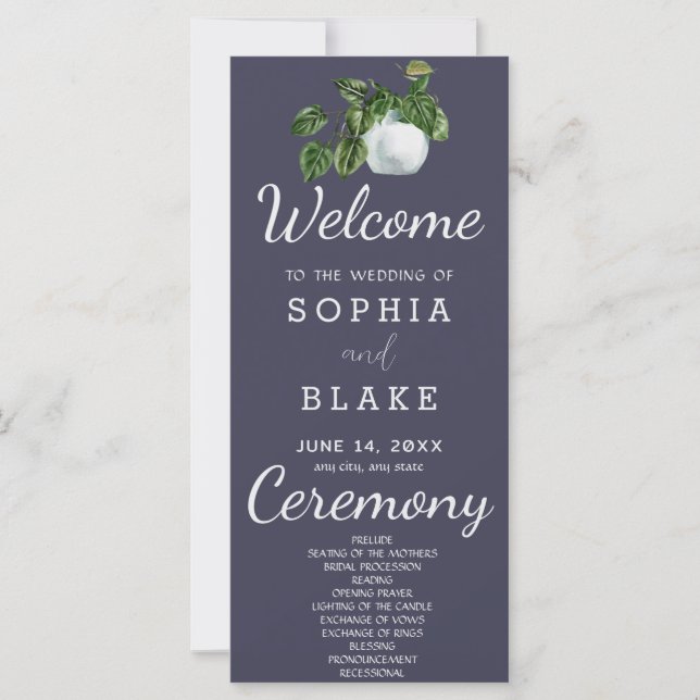 Folhas de Planta Rústica do Campo Programa de Casa (Frente)