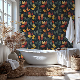 Folhas de queda com fundo preto