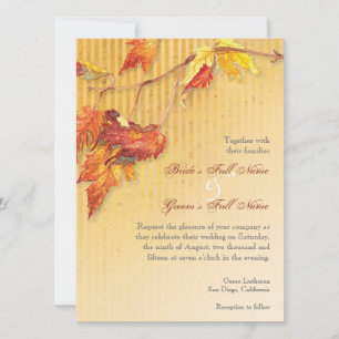 Folhas de queda - convites do casamento outono do