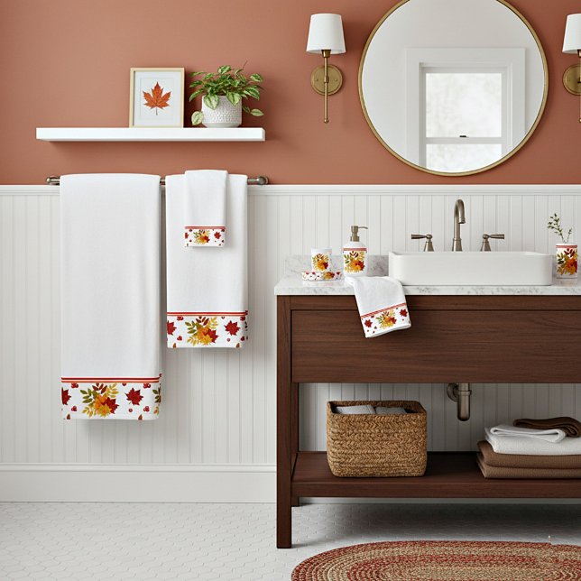 Folhas de queda e conjunto de toalhas de bagas (Criador carregado)