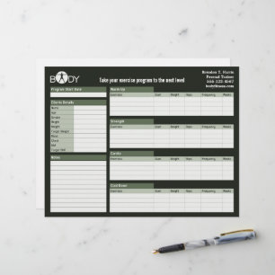 Folhas de registro pessoais do exercício do