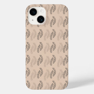 Folhas de sussurro capa de telefone de creme