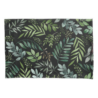 Folhas de verde de aquarela  