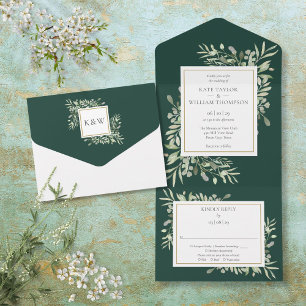 Folhas de Verdura Botânica Esmeralda Casamento
