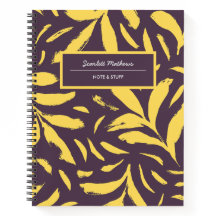 Folhas Desenhadas à Mão Amarelas Padrão Sem Costur