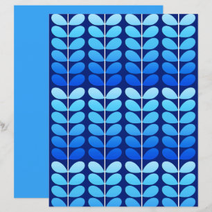 Folhas Dinamarquesas de Meados do Século, Azul Nav