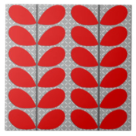 Folhas dinamarquesas do meio século, vermelho