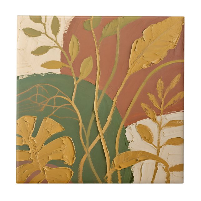 Folhas Douradas Abstrato (Frente)