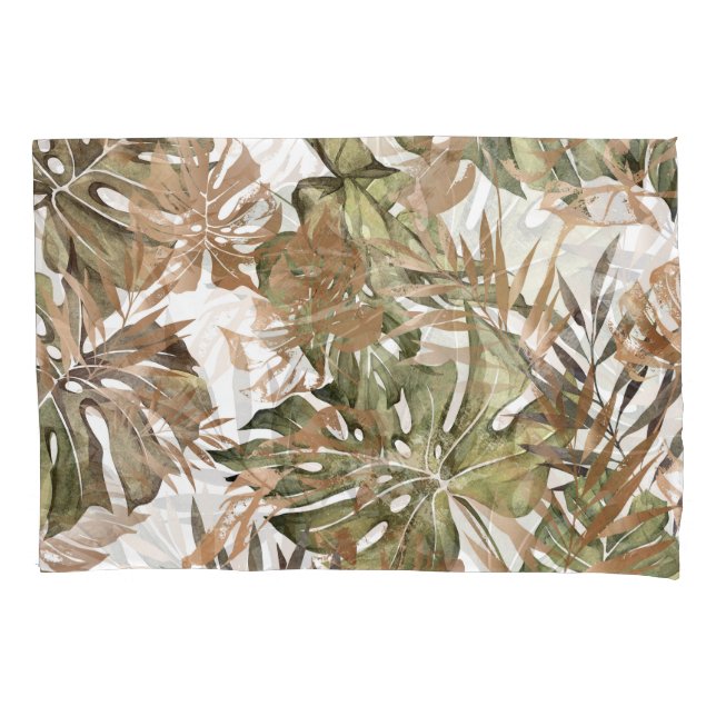 Folhas Douradas Tropicais Florais Sem Olhos (Frente)