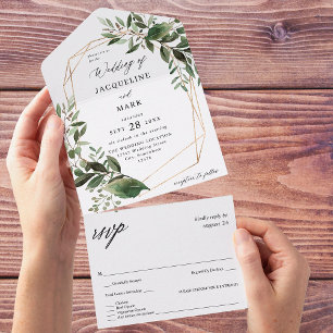 Folhas e Casamento Dourado de Eucalyptus